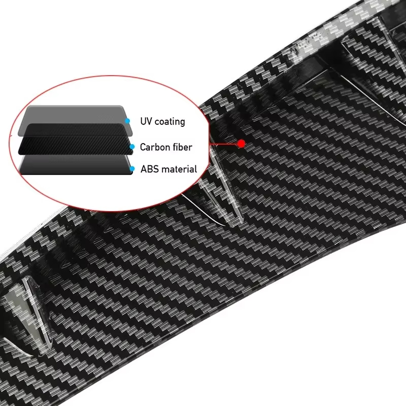 2Pcs Car Shark Grille Car Leaf - Crepe Pan Carbon ulasan dan harga