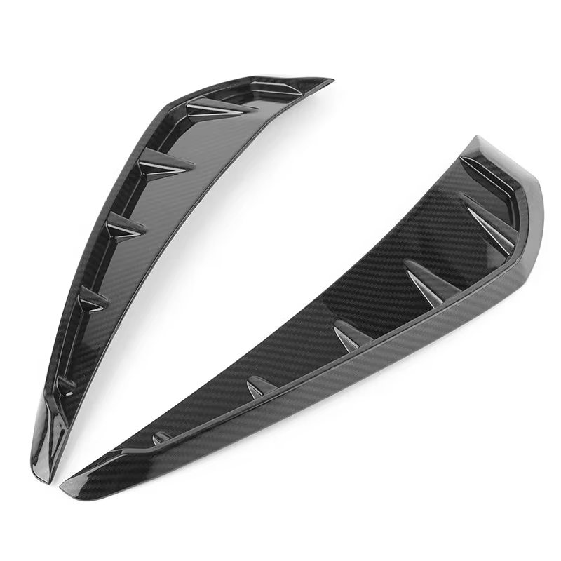 2Pcs Car Shark Grille Car Leaf - Crepe Pan Carbon ulasan dan harga
