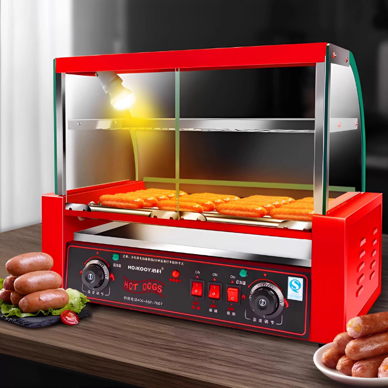 Commercial 7-tube sausage gril - Hot Dog Press ulasan dan harga